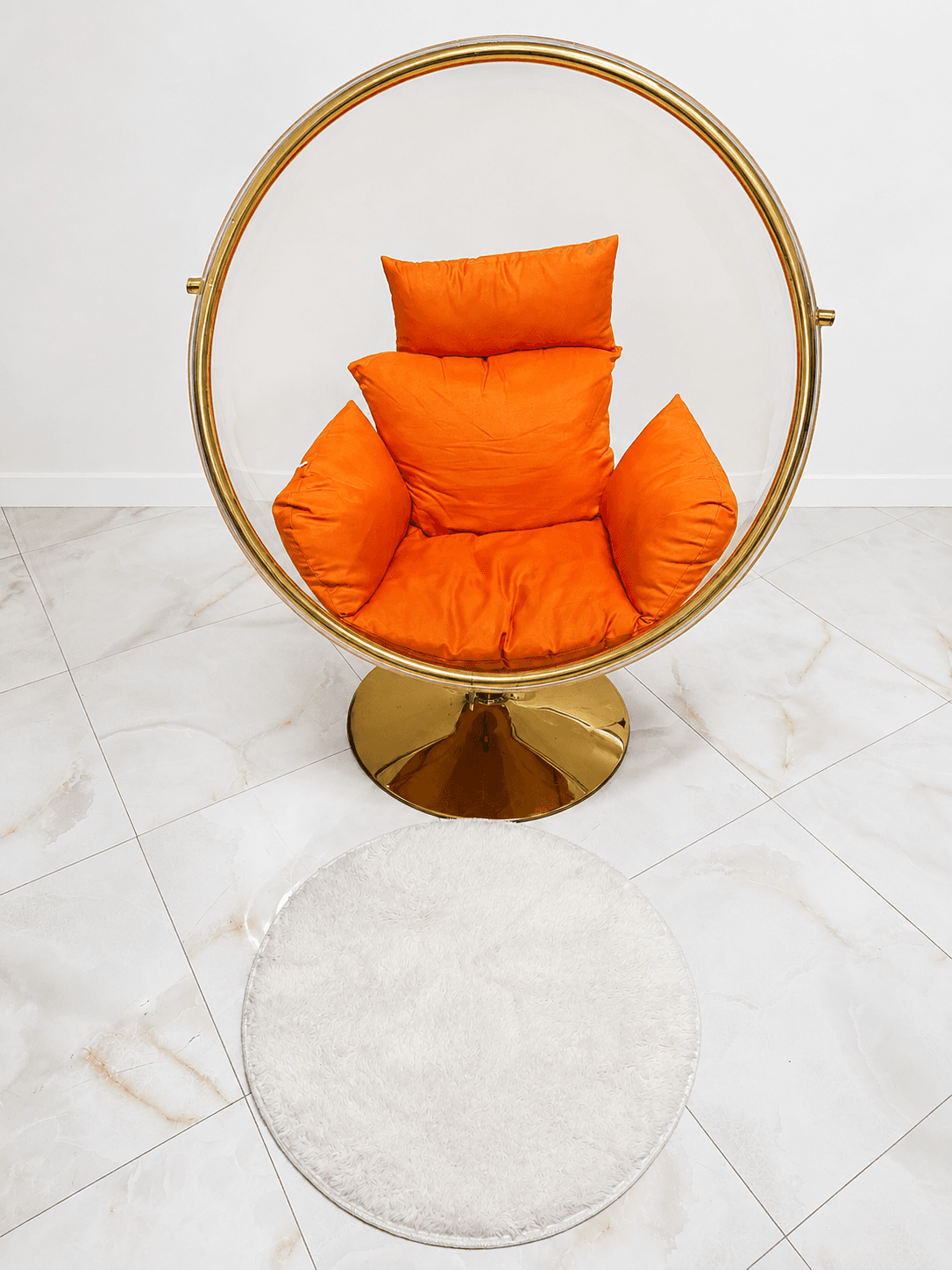 Lot de 3 fauteuils Bubble neufs avec tapis assortis